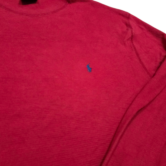 Playera Manga Larga Ralph Lauren 2xl Rojo Pony Azul