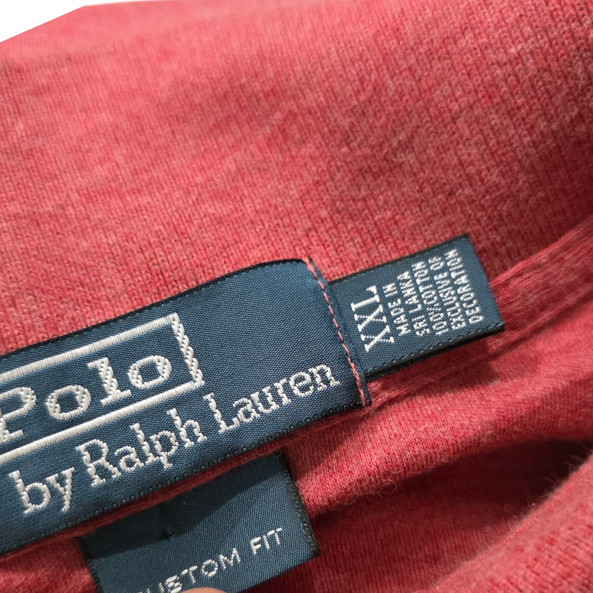 Playera Polo Ralph Lauren 2xl Custom Fit Coral Pony Azul