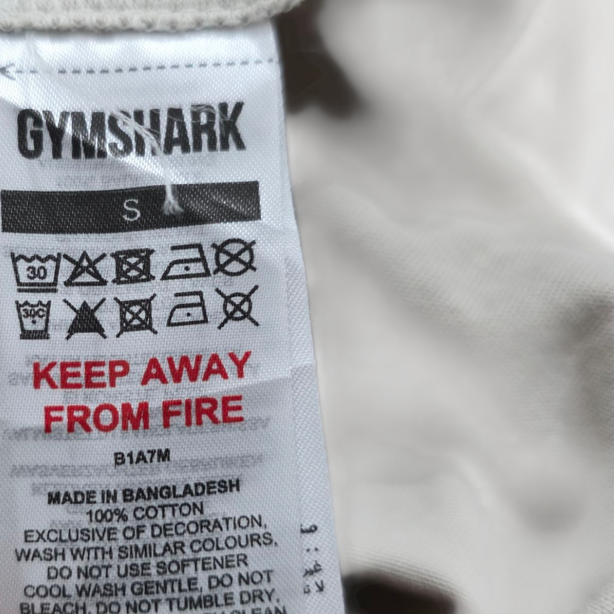 Playera Gymshark Chico S Cafe Claro