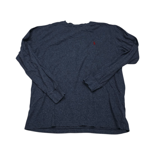 Playera Manga Larga Ralph Lauren Mediana Azul Pony Rojo