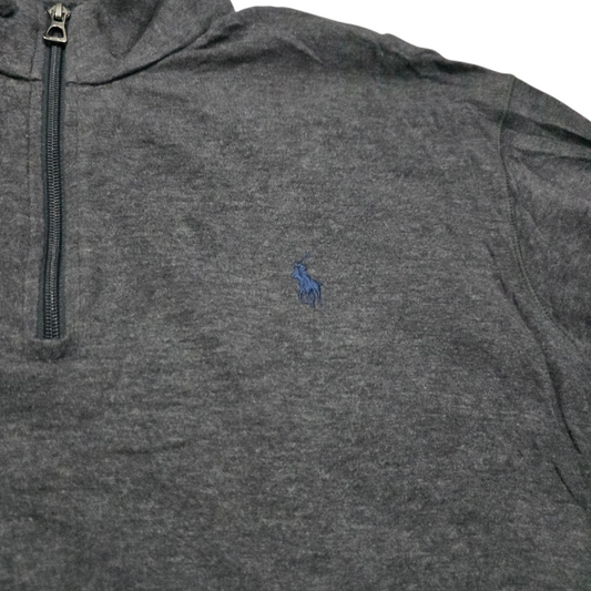 Sueter Ralph Lauren Grande 180/100a Gris Pony Azul