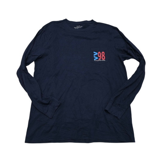 Playera Manga Larga Vineyard Vines Grande L Azul 98