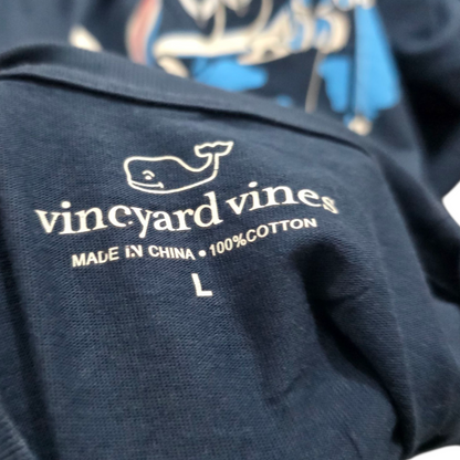 Playera Manga Larga Vineyard Vines Grande L Azul 98