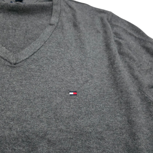 Sueter Tommy Hilfiger Xgrande Xl Premium Algodon Gris