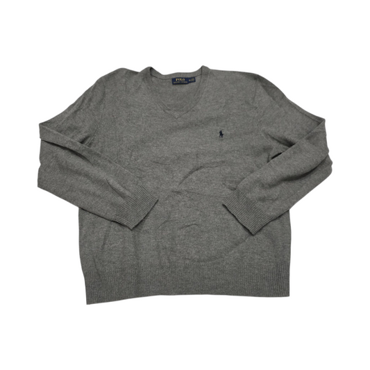Sueter Ralph Lauren Xgrande Xl Gris Pony Azul Lana