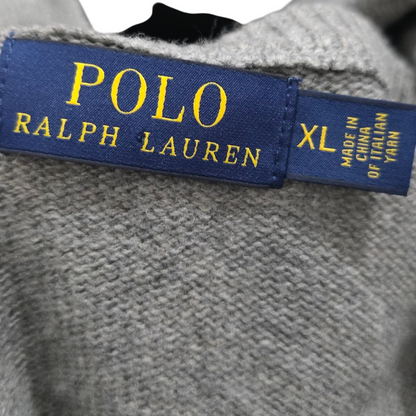 Sueter Ralph Lauren Xgrande Xl Gris Pony Azul Lana