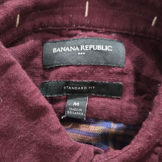 Camisa Standard Fit Banana Republic Mediana M Vino