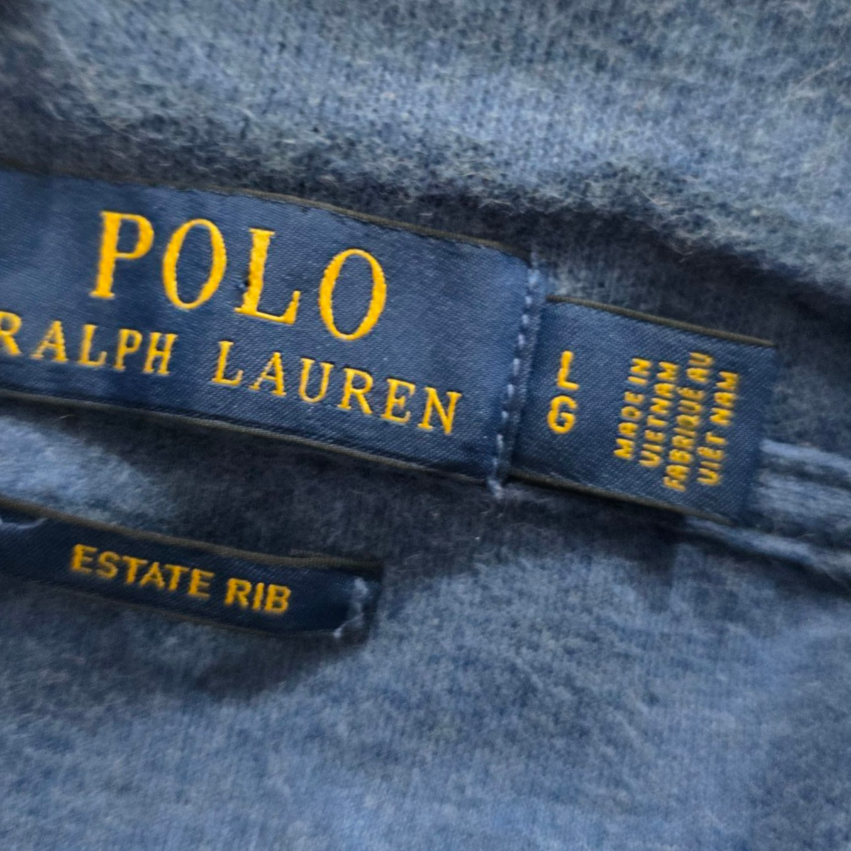Sueter Estate Rib Ralph Lauren Grande L Azul Pony Colores