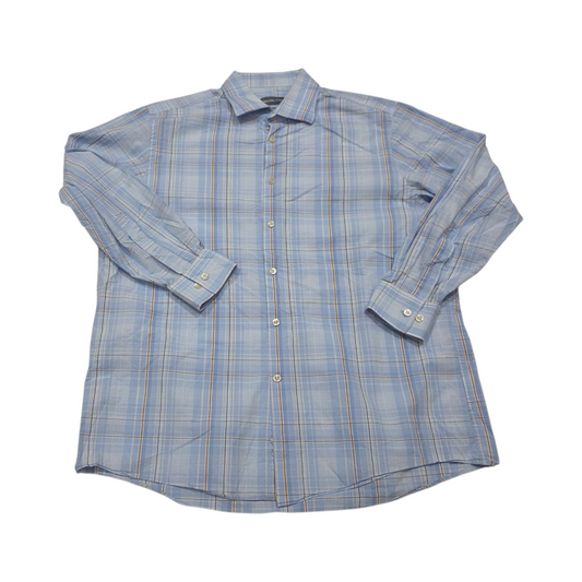 Camisa Regular Fit Michael Kors Grande L 16 1/2 Azul