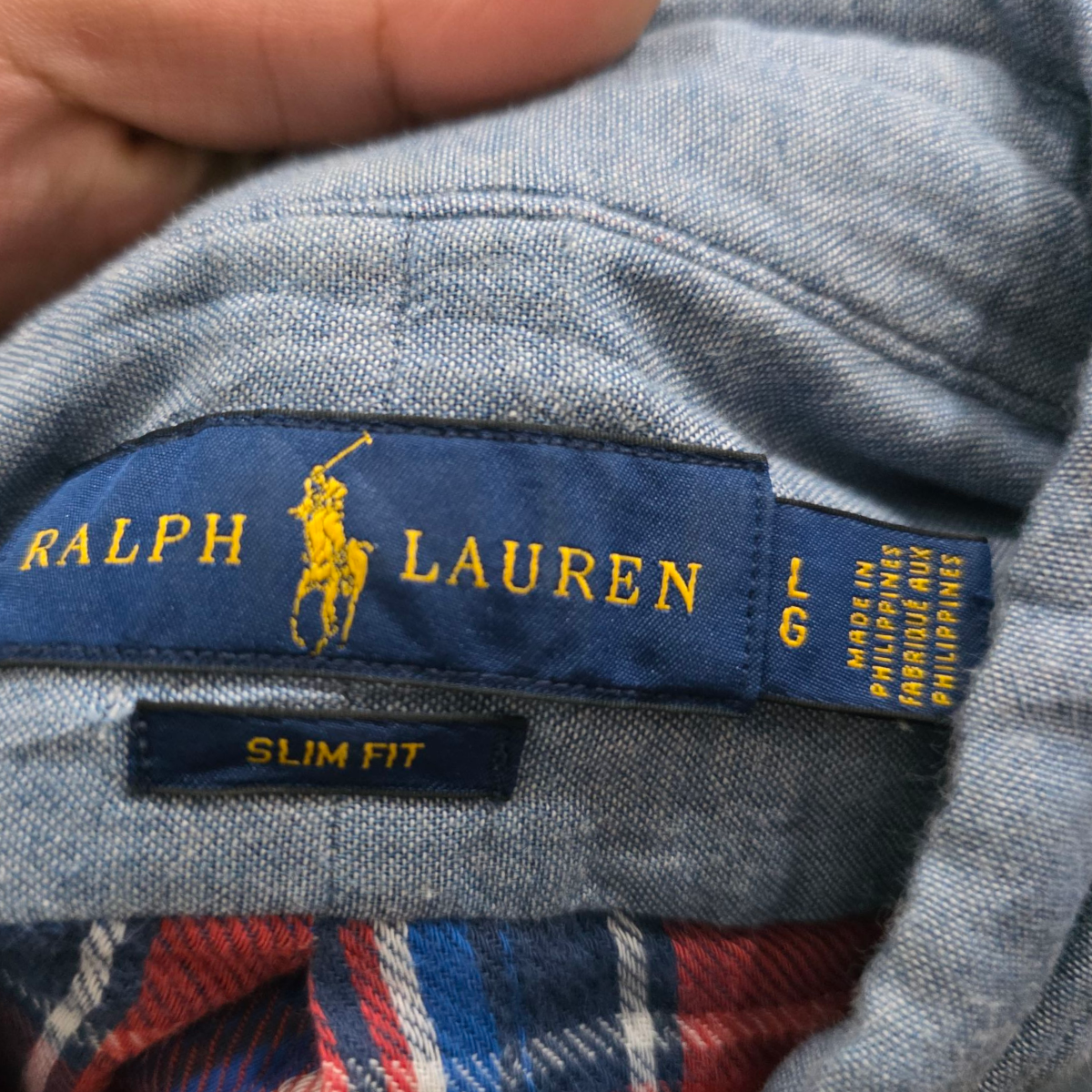 Camisa Ralph Lauren Grande L Slimfit Pony Azul
