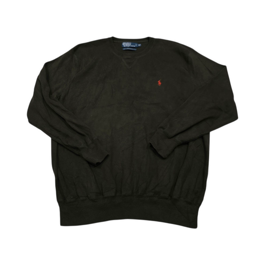 Sudadera Ralph Lauren 2xb Big Verde Pony Naranja