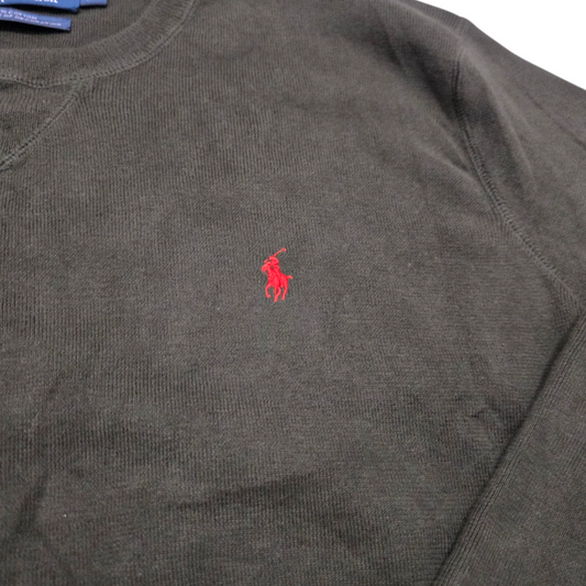 Sudadera Ralph Lauren 2xb Big Verde Pony Naranja