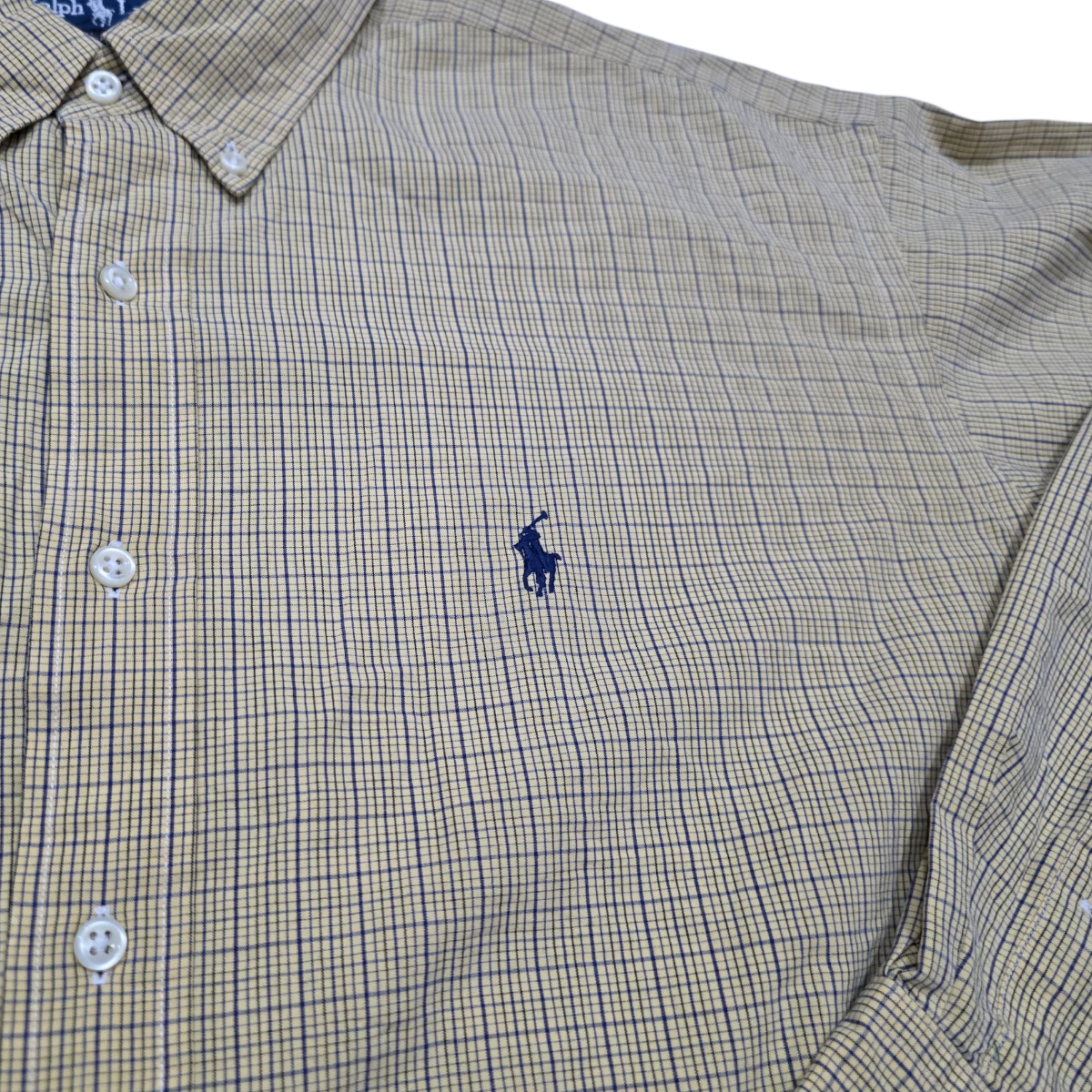 Camisa Blake Ralph Lauren Xgrande Xl Cuadro Amarilo Y Azul