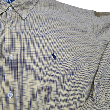Camisa Blake Ralph Lauren Xgrande Xl Cuadro Amarilo Y Azul
