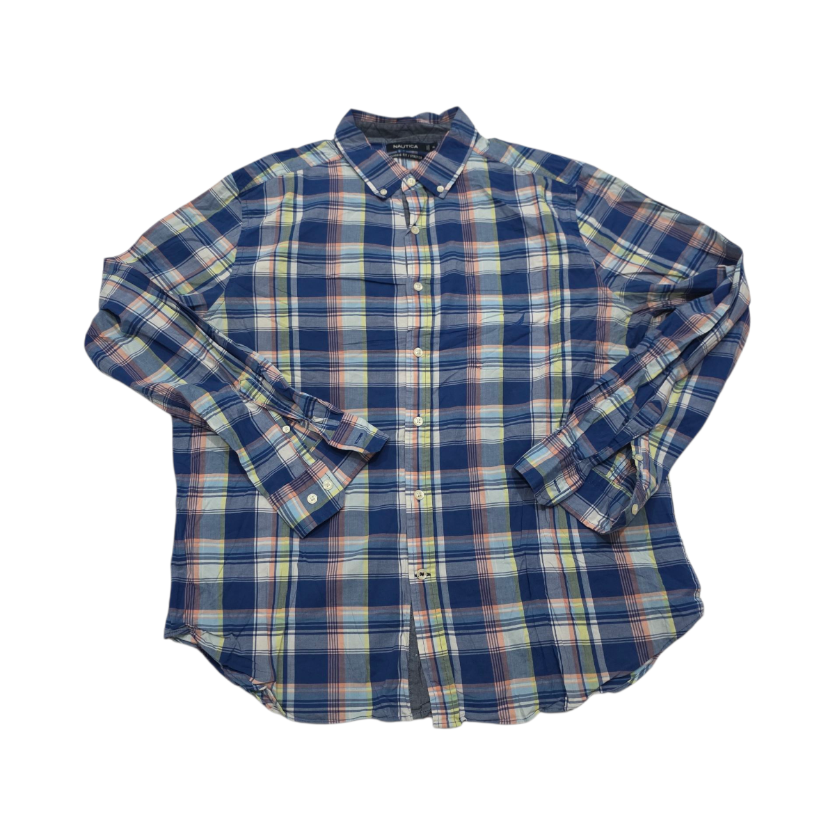 Camisa Nautica Xgrande Xl Cuadro Azul Colores