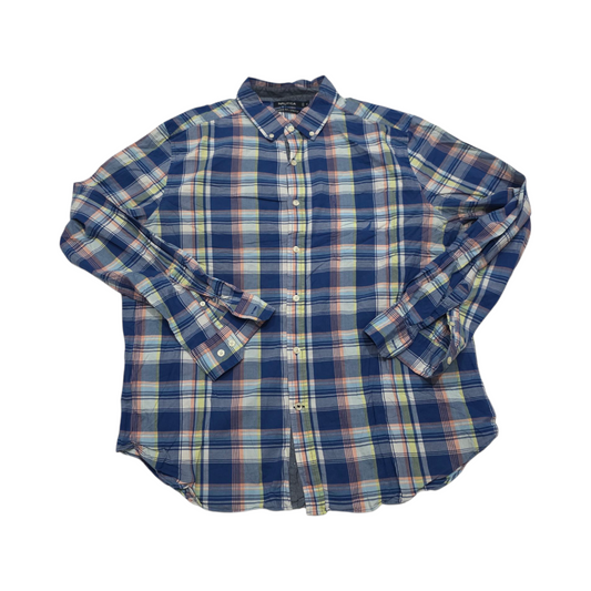 Camisa Nautica Xgrande Xl Cuadro Azul Colores