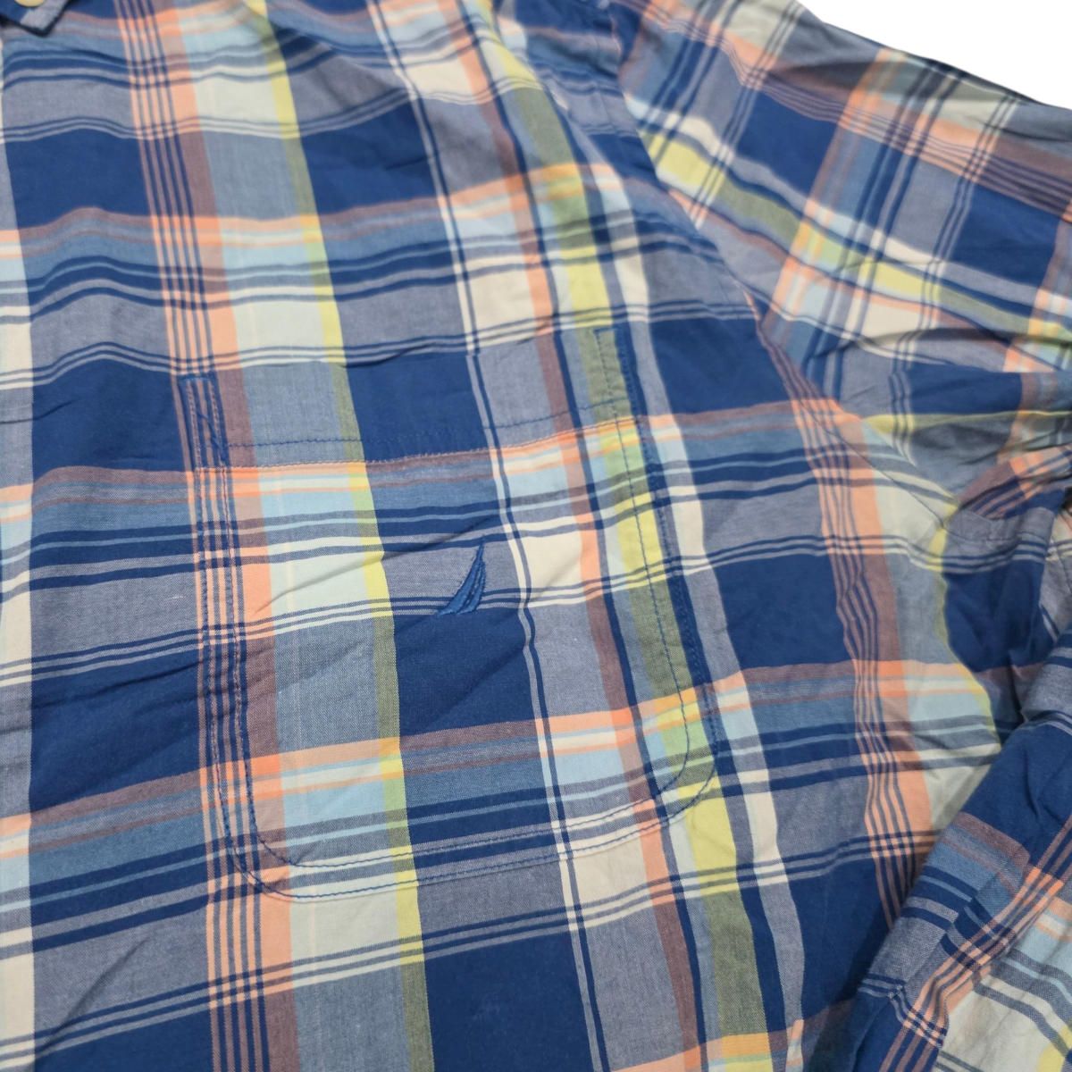 Camisa Nautica Xgrande Xl Cuadro Azul Colores