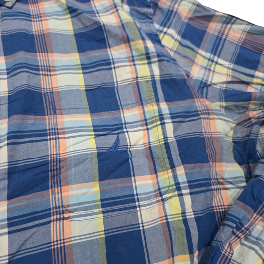 Camisa Nautica Xgrande Xl Cuadro Azul Colores