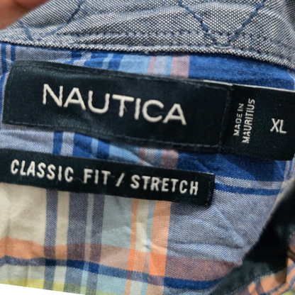 Camisa Nautica Xgrande Xl Cuadro Azul Colores