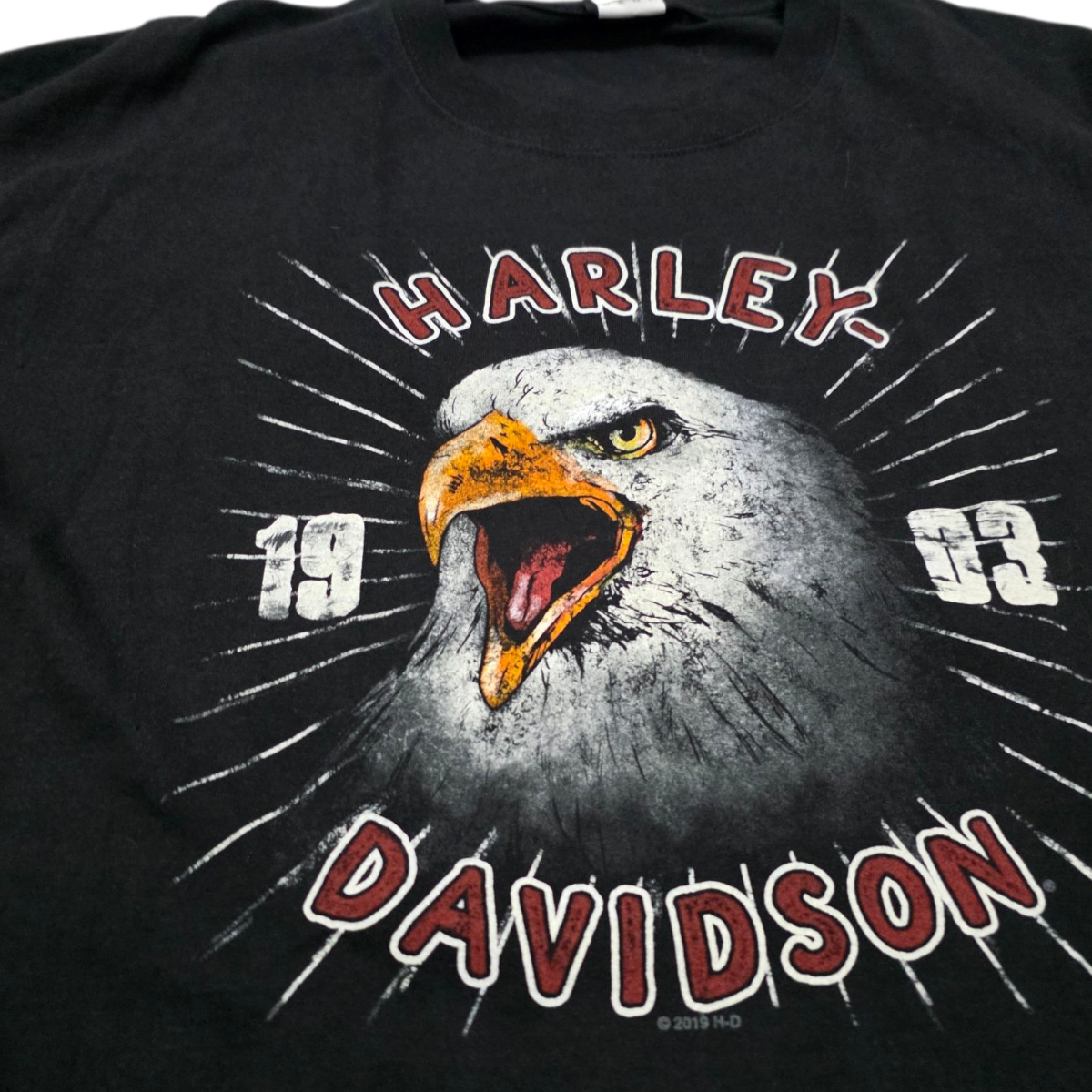 Playera Harley Davidson 2xl Negra Aguila