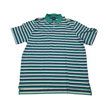 Playera Polo Golf Ralph Lauren Xxl Verde Lineas