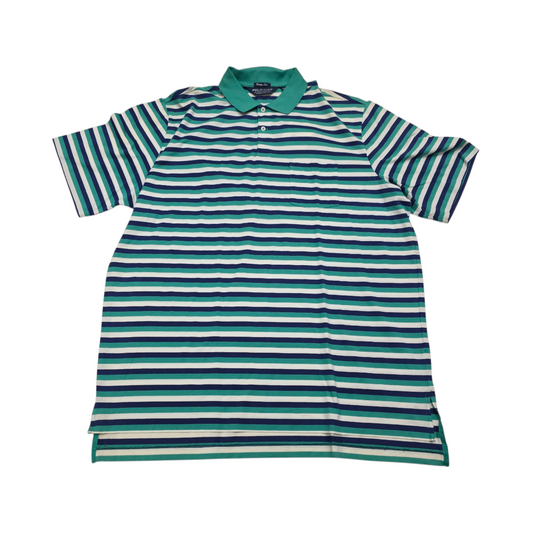 Playera Polo Golf Ralph Lauren Xxl Verde Lineas