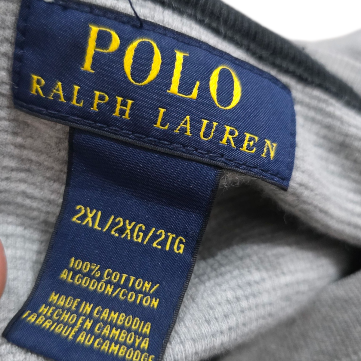 Playera Ralph Lauren 2xl Gris Pony Negro