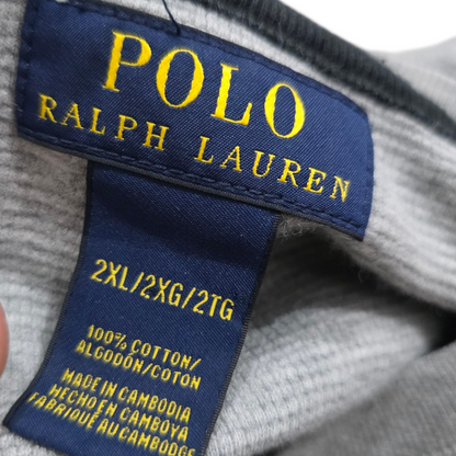 Playera Ralph Lauren 2xl Gris Pony Negro