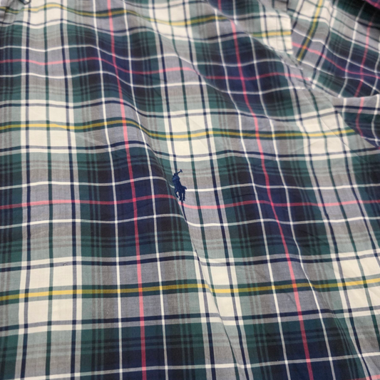 Camisa Ralph Lauren 3xbig Cuadro Verde Morado