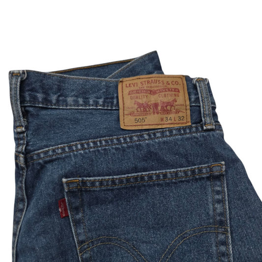 Pantalon Levis 505 34x32 Recto Azul