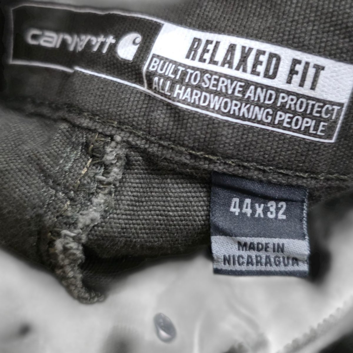 Pantalon Relaxed Fit Carhartt 44x32 Gris