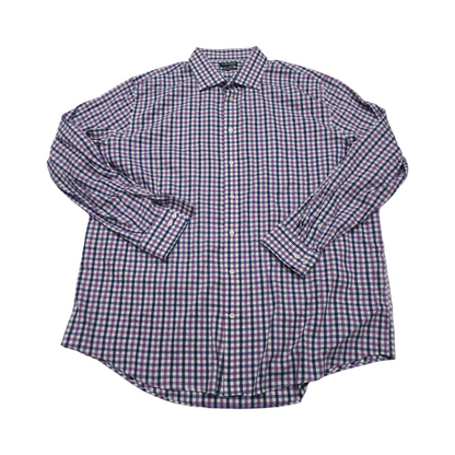 Camisa Ralph Lauren 3xl 19 36-37 Tall Fit Cuadro Morado