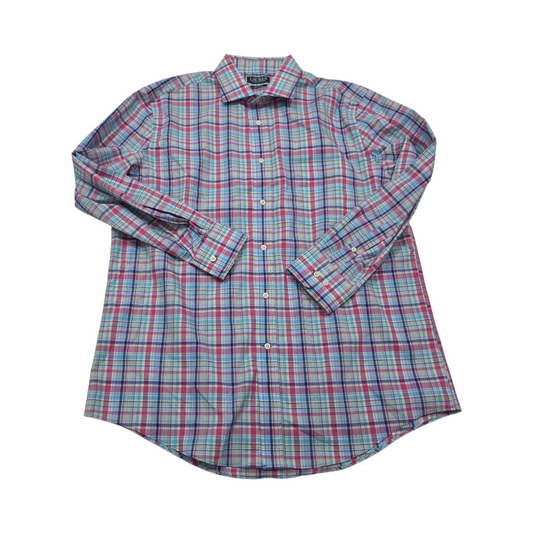 Camisa Lauren Ralph Lauren Xgrande 17 32-22 Regular Fit Rosa