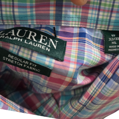 Camisa Lauren Ralph Lauren Xgrande 17 32-22 Regular Fit Rosa