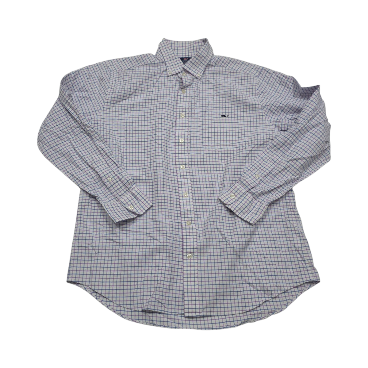 Camisa Vineyard Vines Grande L Slimfit Cuadro Blanco