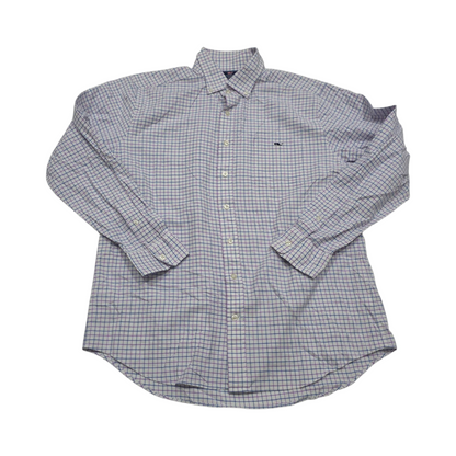 Camisa Vineyard Vines Grande L Slimfit Cuadro Blanco