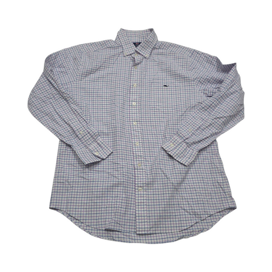 Camisa Vineyard Vines Grande L Slimfit Cuadro Blanco