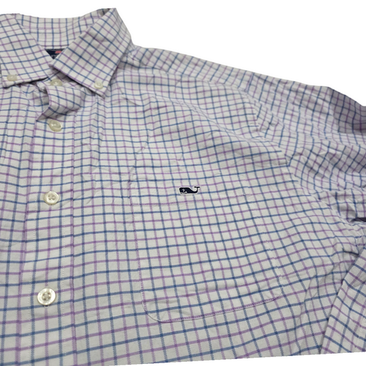 Camisa Vineyard Vines Grande L Slimfit Cuadro Blanco