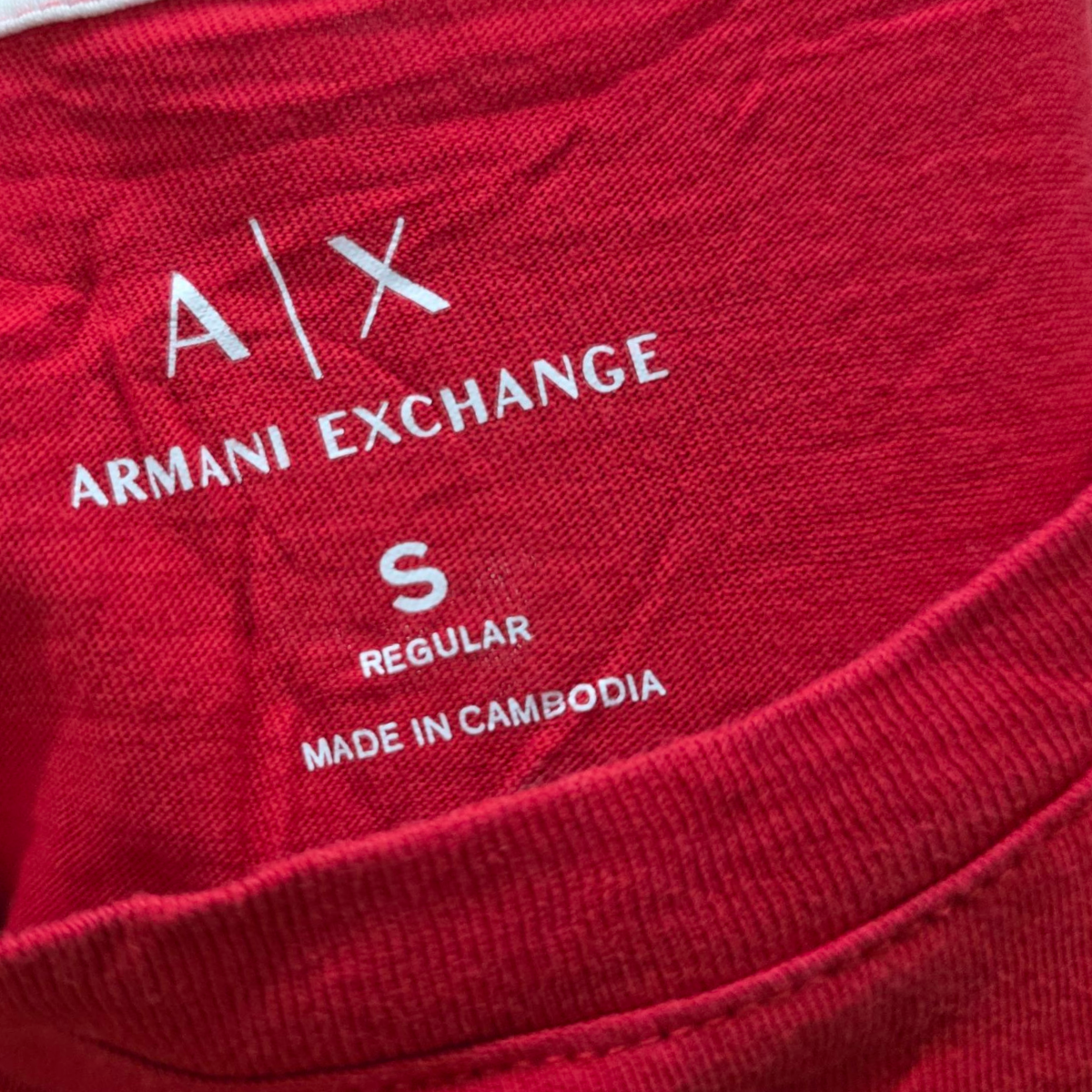 Playera Armani Exchange Chico S Regular Rojo
