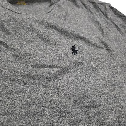 Playera Manga Larga Ralph Lauren Chico S Gris Pony Negro