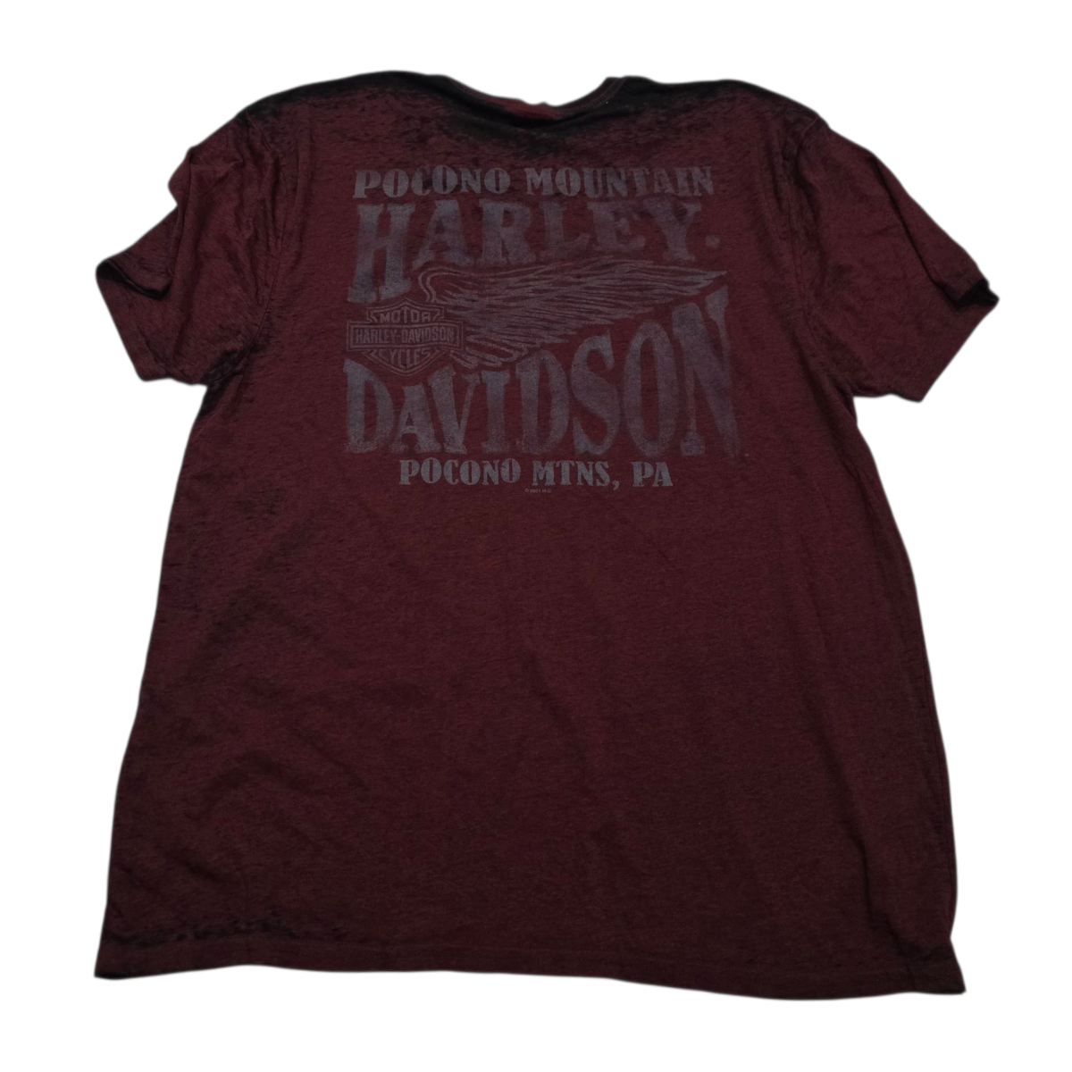 Playera Casual Pocono Harley Davidson 3xl Vino