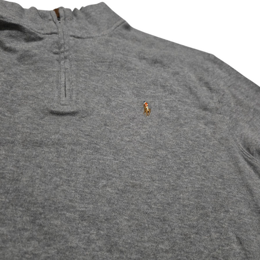 Sueter Ralph Lauren 2xl Gris Pony Colores Estate Rib