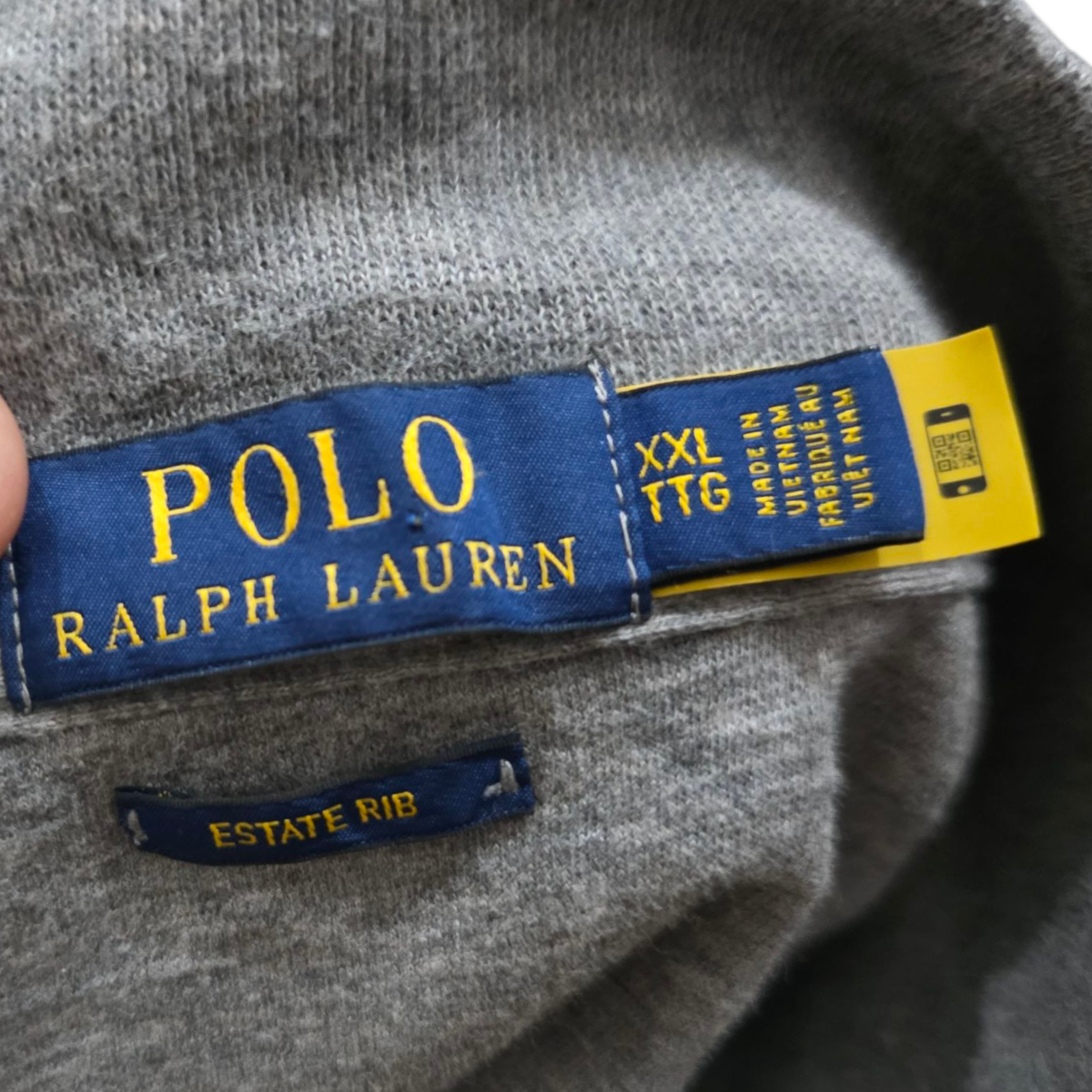 Sueter Ralph Lauren 2xl Gris Pony Colores Estate Rib