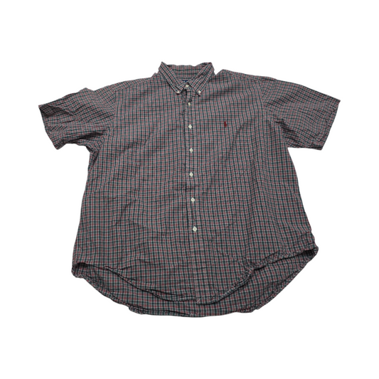 Camisa Ralph Lauren Xxl Cuadro Verde Y Rojo Pony Rojo