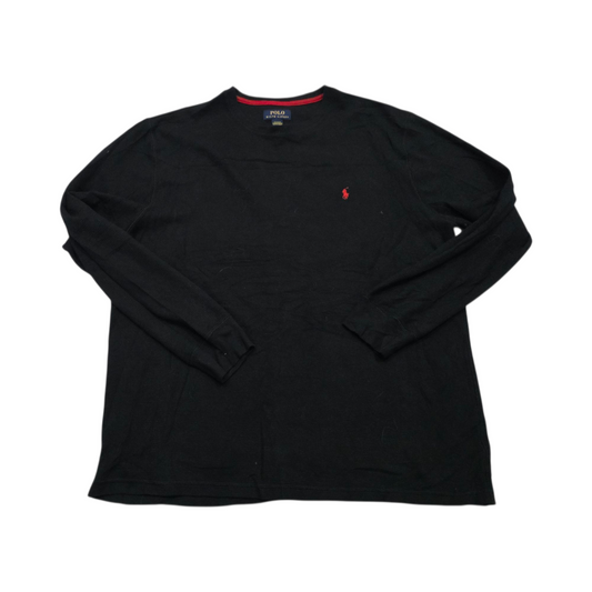 Playera Manga Larga Ralph Lauren 2xl Negro Pony Rojo