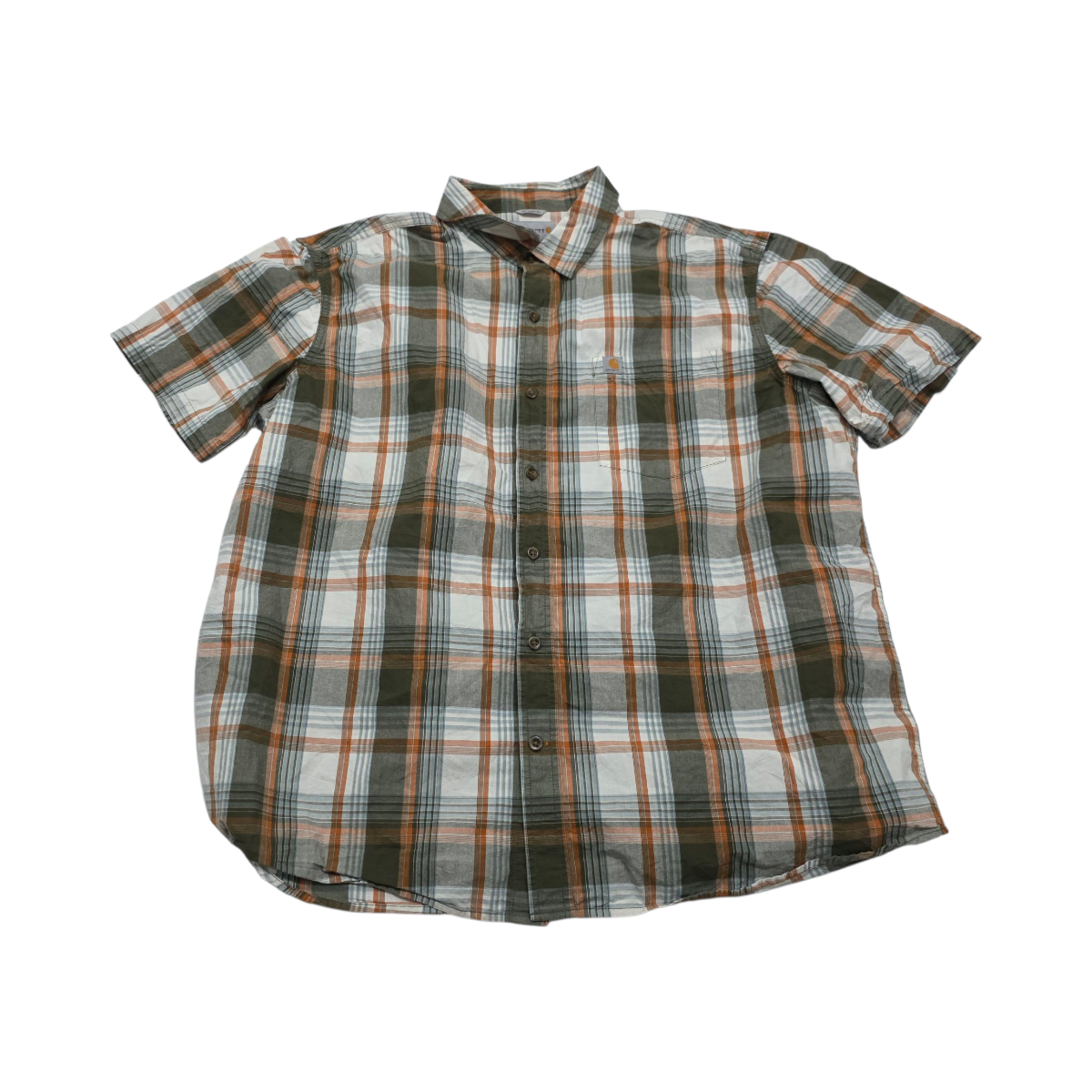 Camisa Manga Corta Carhartt 2xl Cuadro Verde