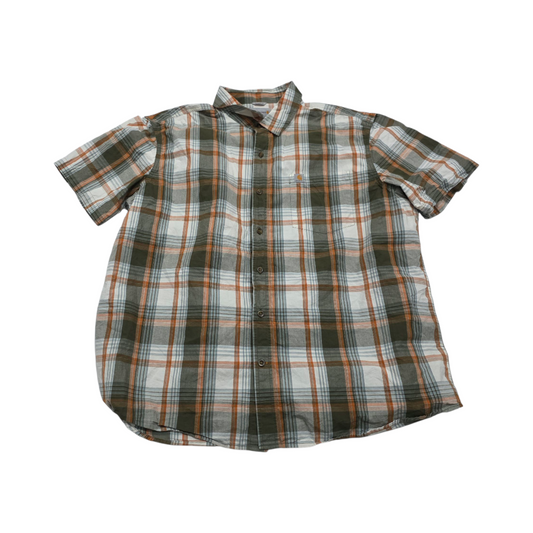 Camisa Manga Corta Carhartt 2xl Cuadro Verde