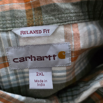 Camisa Manga Corta Carhartt 2xl Cuadro Verde
