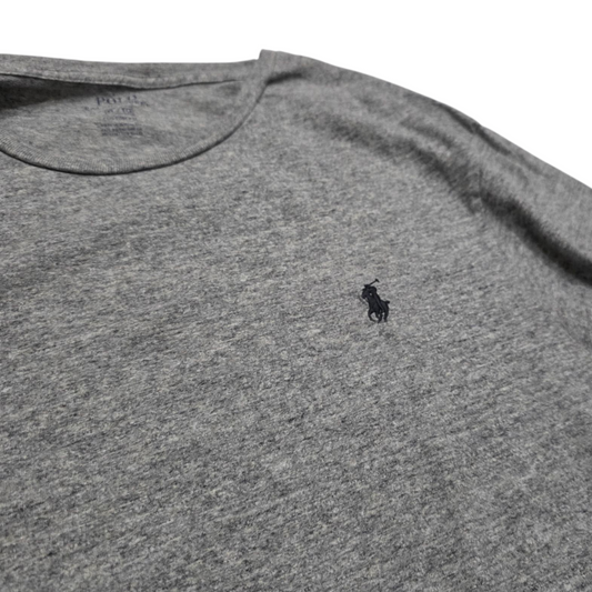 Playera Ralph Lauren Custom Fit Xgrande Xl Gris Pony Negro