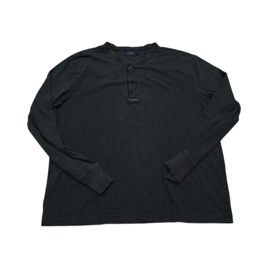 Playera Manga Larga  Ralph Lauren Xgrande Xl Gris deslavado